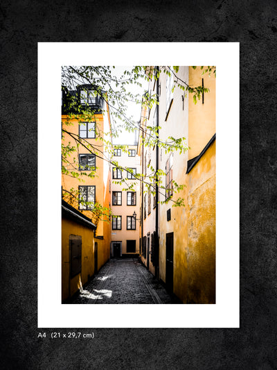 Fotokonst från PWMFoto visar foto från Gamla Stan – Stockholm / Photo Art by PWMFoto showing a photo from Gamla Stan – Stockholm